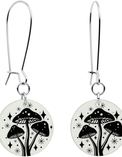 Load image into Gallery viewer, Glow in the Dark Mystic Mushroom Dangle Earrings by Onyx O
