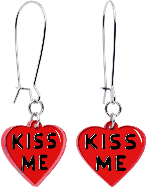 Load image into Gallery viewer, Kiss Me Heart Dangle Earrings by Onyx O
