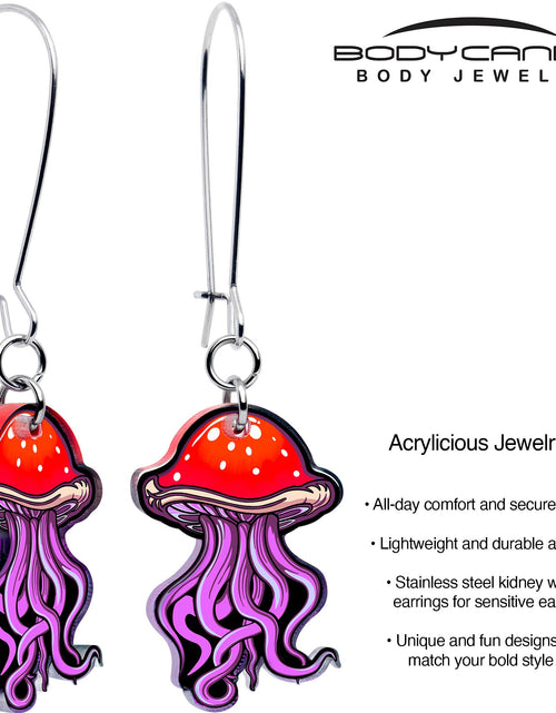 Load image into Gallery viewer, Mushroom Jellyfish Dangle Earrings by Onyx O

