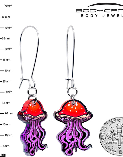 Load image into Gallery viewer, Mushroom Jellyfish Dangle Earrings by Onyx O
