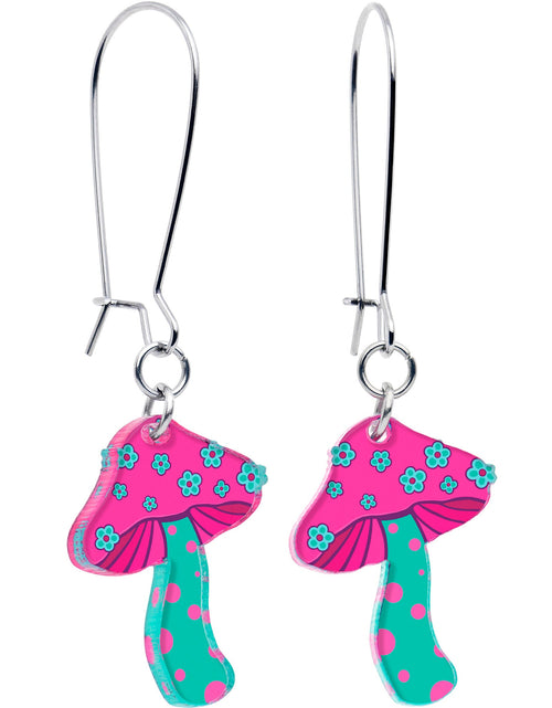 Load image into Gallery viewer, Funky Floral Mushroom Dangle Earrings by Onyx O
