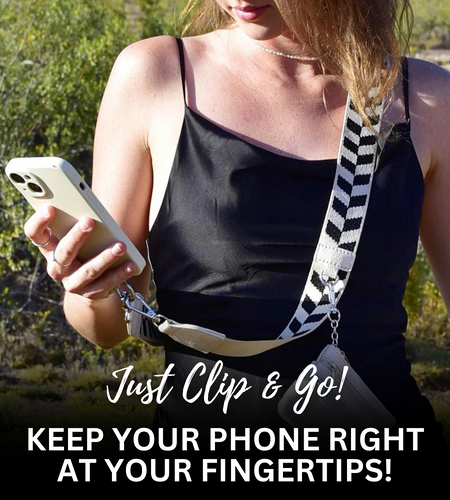 Clip & Go Strap w/Zippered Pouch Chevron