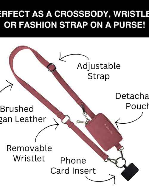 Load image into Gallery viewer, Clip &amp; Go Strap w/Pouch Brushed Vegan Leather
