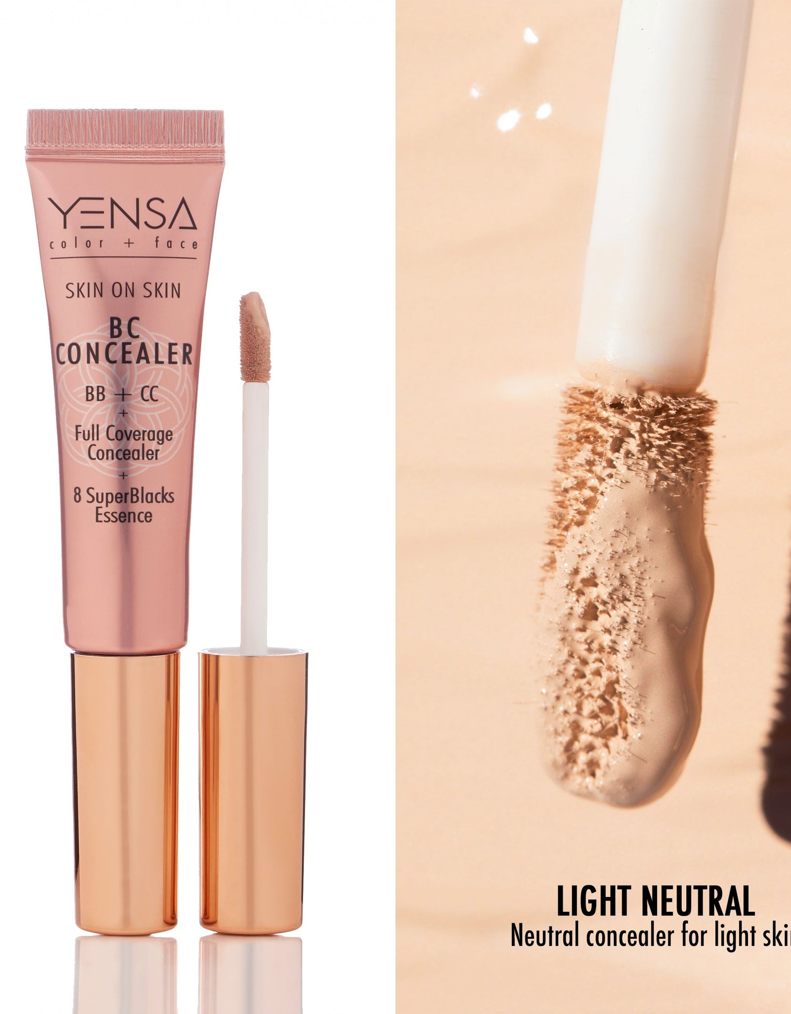 Skin On Skin BB + CC Full Coverage Hyaluronic Serum Concealer