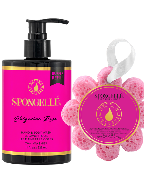 Load image into Gallery viewer, Bulgarian Rose Boxed Flower &amp; Body Wash Refill Set
