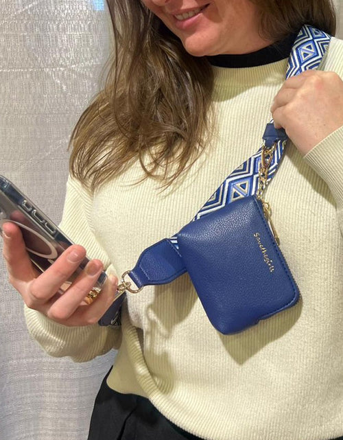 Load image into Gallery viewer, Clip &amp; Go Strap w/RFID Pouch Diamond Pattern
