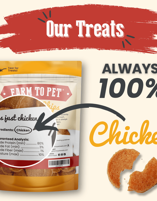 Load image into Gallery viewer, Chicken Chips for Dogs | All-Natural Single-Ingredient Dog Treats
