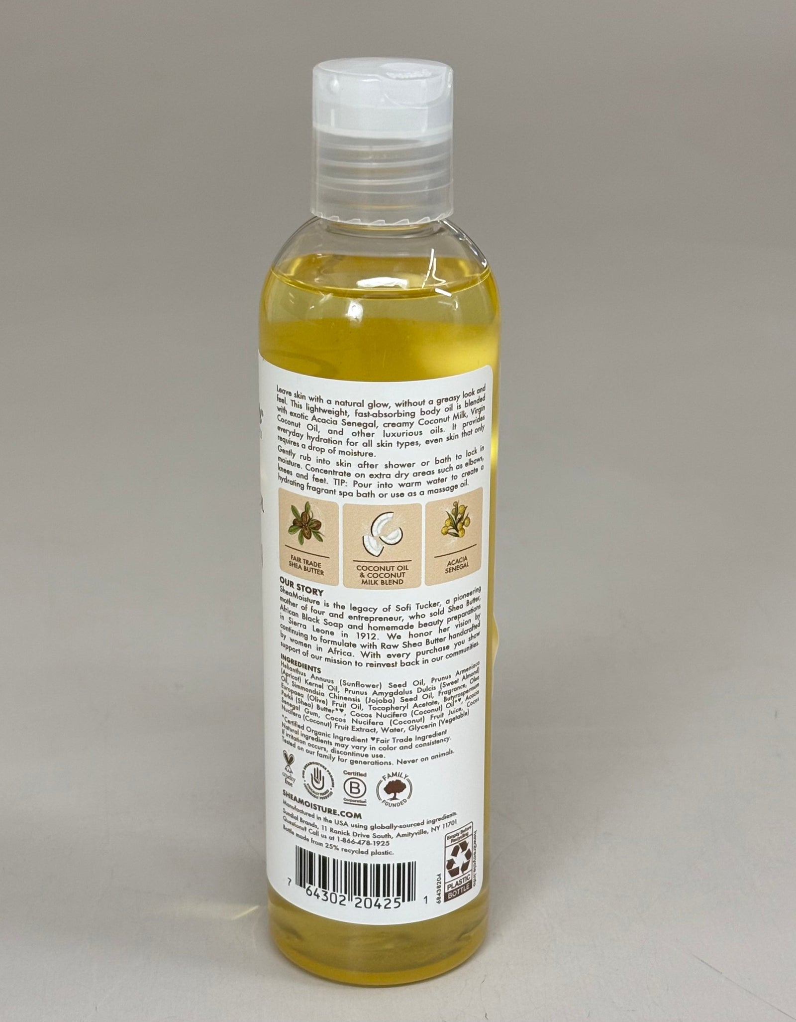 SHEA MOISTURE (2 PACK) 100% Virgin Coconut Oil Daily Hydration Body Oil 8 fl oz Tan 68633007