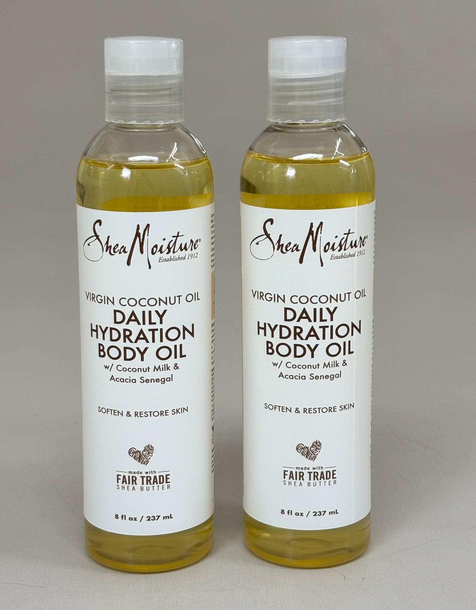 SHEA MOISTURE (2 PACK) 100% Virgin Coconut Oil Daily Hydration Body Oil 8 fl oz Tan 68633007