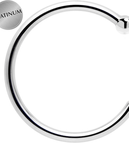 Real Platinum Nose Hoop - Hypoallergenic & Luxurious