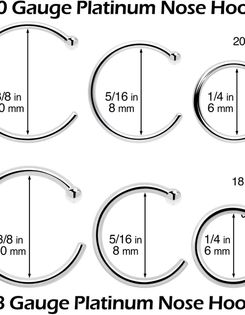 Load image into Gallery viewer, Real Platinum Nose Hoop - Hypoallergenic &amp; Luxurious
