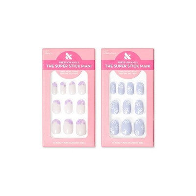 Load image into Gallery viewer, Olive &amp; June Press-On Nails Floral Pack Floral Tip/Floral Doodle 64ct/2pk - New
