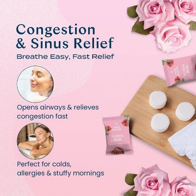 Load image into Gallery viewer, Body Restore Shower Steamers with 100% Natural Essential Oil Rose Shower 6ct - New
