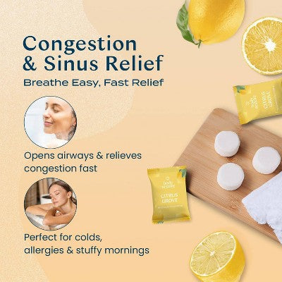 Load image into Gallery viewer, Body Restore Shower Steamers with 100% Natural Essential Oil Citrus 6ct - New
