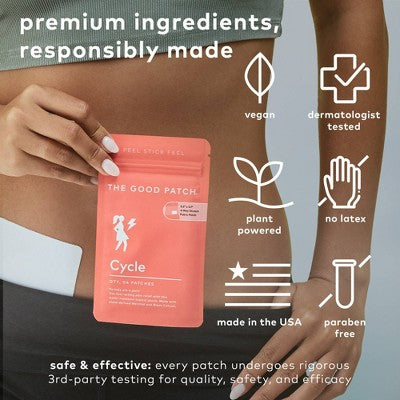 Load image into Gallery viewer, The Good Patch Cycle Plant-Based Vegan Wellness Patch 4ct. - New
