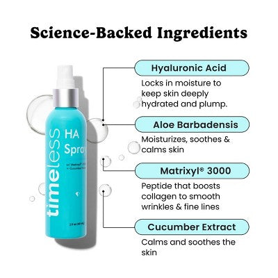 Load image into Gallery viewer, Timeless Skin Care HA Matrixyl 3000 with Cucumber Spray 2 fl oz - New
