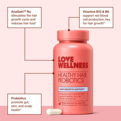 Load image into Gallery viewer, Love Wellness Healthy Hair Probiotics for Fuller and Shinier Hair 30ct - New
