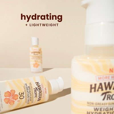 Hawaiian Tropic Silk Hydration Weightless Face Sunscreen SPF 30 1.7oz - New