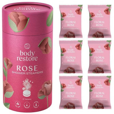 Load image into Gallery viewer, Body Restore Shower Steamers with 100% Natural Essential Oil Rose Shower 6ct - New
