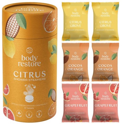 Load image into Gallery viewer, Body Restore Shower Steamers with 100% Natural Essential Oil Citrus 6ct - New
