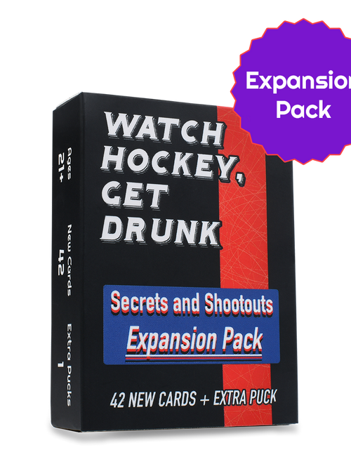 Load image into Gallery viewer, Secrets and Shootouts EXPANSION PACK for Watch Hockey, Get Drunk
