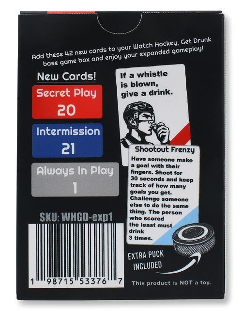 Load image into Gallery viewer, Secrets and Shootouts EXPANSION PACK for Watch Hockey, Get Drunk

