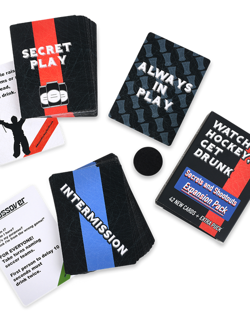 Load image into Gallery viewer, Secrets and Shootouts EXPANSION PACK for Watch Hockey, Get Drunk
