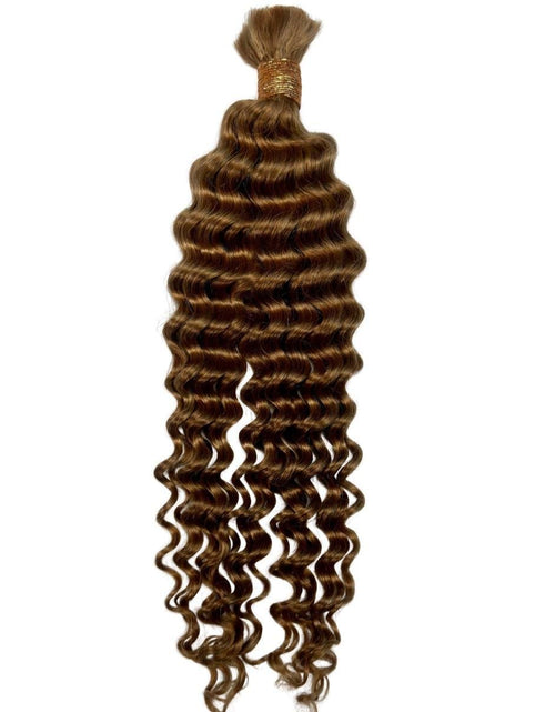 Load image into Gallery viewer, Honey Blonde Deep Wave 27 Bulk 100% Human Braiding Hair
