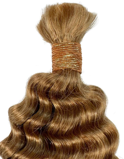 Load image into Gallery viewer, Honey Blonde Deep Wave 27 Bulk 100% Human Braiding Hair

