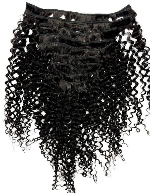 Load image into Gallery viewer, Kinky Curly Clip-In 100% Human Hair Extensions
