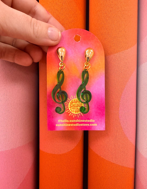 Load image into Gallery viewer, Treble Clef Earrings
