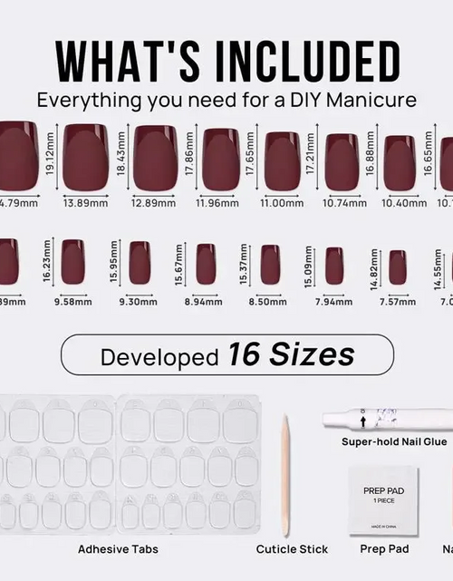 Load image into Gallery viewer, Plum Velvet Square Nails - Press On Nails
