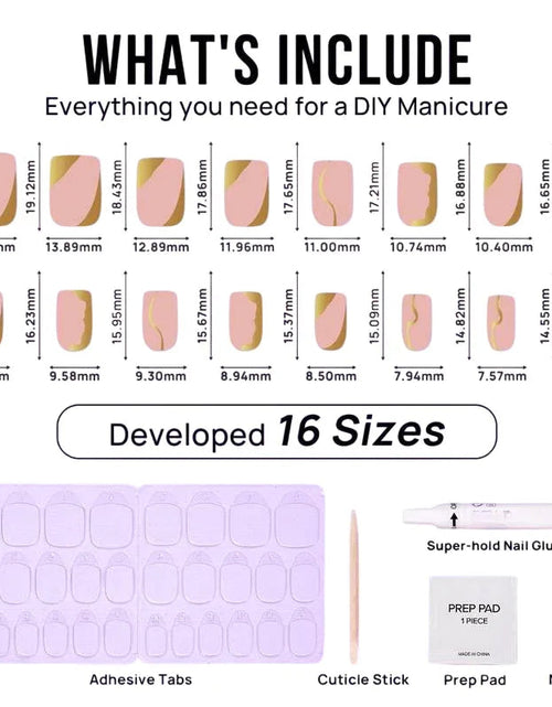 Load image into Gallery viewer, Golden Hour Square Nails - Press On Nails
