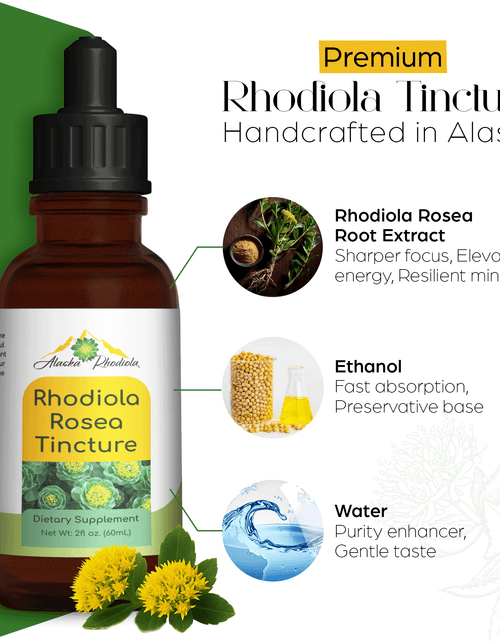 Load image into Gallery viewer, Rhodiola Rosea Tincture – Natural Stress &amp; Energy Support (2 oz)
