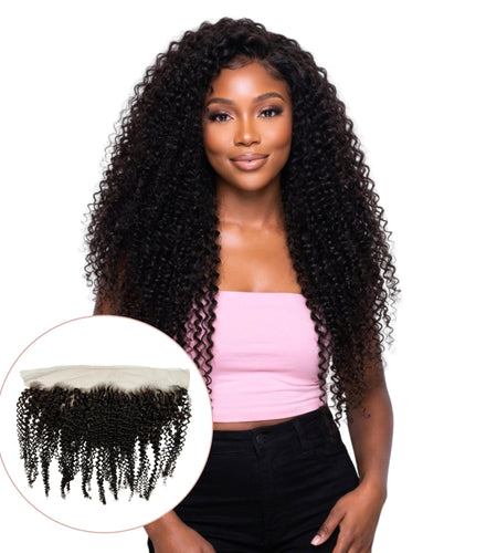 Jerry Curl 13x4 Transparent Lace Human Hair Frontal