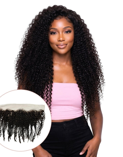 Load image into Gallery viewer, Jerry Curl 13x4 Transparent Lace Human Hair Frontal
