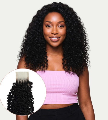 Jerry Curl 2x6 Transparent Lace Human Hair Closure