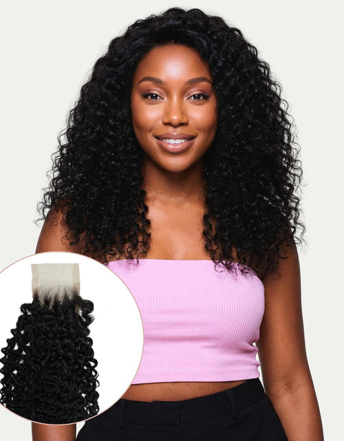 Load image into Gallery viewer, Jerry Curl 2x6 Transparent Lace Human Hair Closure
