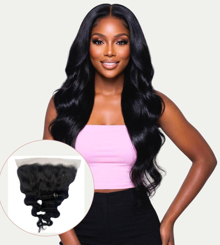 Jet Black Body Wave 13x6 HD Lace Human Hair Frontal