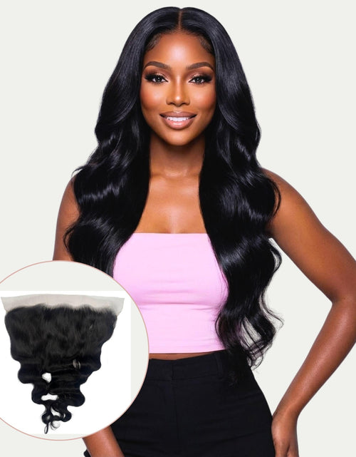 Load image into Gallery viewer, Jet Black Body Wave 13x6 HD Lace Human Hair Frontal
