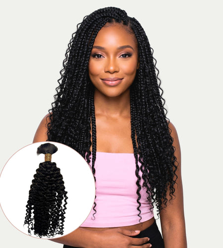 Kinky Curly Bulk 100% Human Braiding Hair