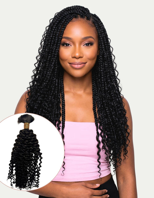 Load image into Gallery viewer, Kinky Curly Bulk 100% Human Braiding Hair

