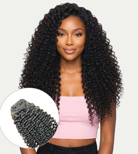 Kinky Curly Clip-In 100% Human Hair Extensions