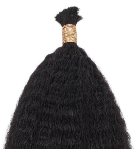 Kinky Straight Bulk 100% Human Braiding Hair