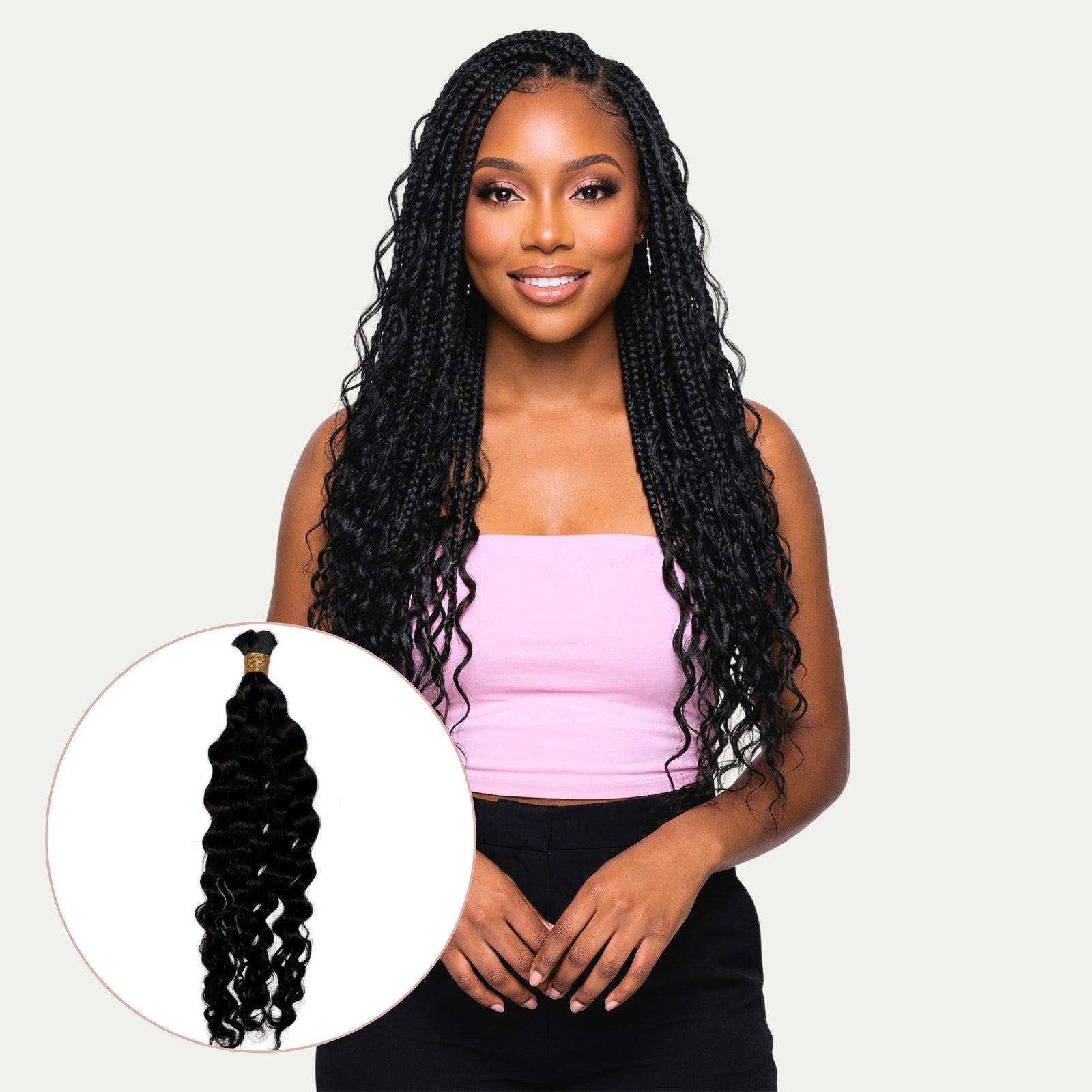 Latin Wave Bulk 100% Human Braiding Hair