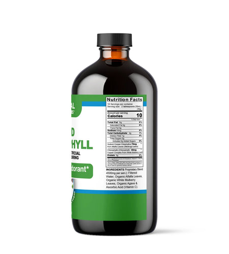 Organic Liquid Chlorophyll | Alfalfa & White Mulberry Detox Formula