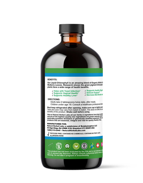 Load image into Gallery viewer, Organic Liquid Chlorophyll | Alfalfa &amp; White Mulberry Detox Formula
