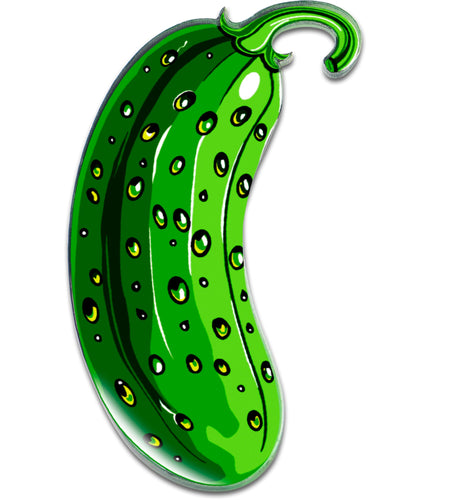Acrylicious Funky Green Pickle Magnet by Onyx O