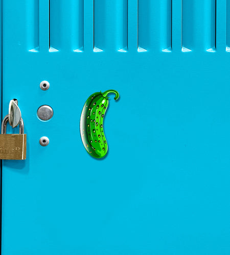 Acrylicious Funky Green Pickle Magnet by Onyx O