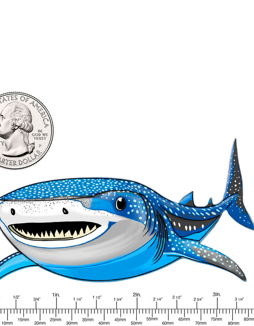 Load image into Gallery viewer, Acrylicious Attack Swimming Shark Magnet by Onyx O
